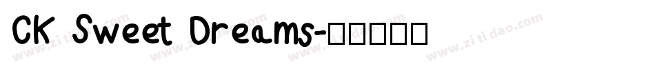 CK Sweet Dreams字体转换
